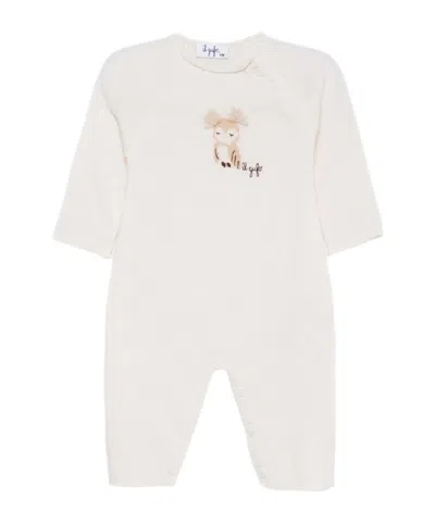 IL GUFO OWL-MOTIF BUTTONED ROMPER
