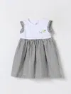 Il Gufo Striped Dress In Grasgrün
