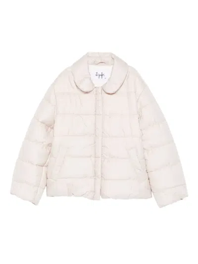 Il Gufo Kids' Padded Collar Jacket In Neutral
