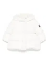 Il Gufo White Flared Down Jacket With Hood In White