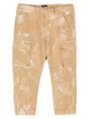 Il Gufo Palm Tree-print Stretch-cotton Trousers In Brown