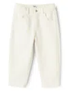 Il Gufo Cotton Tapered Trousers In White