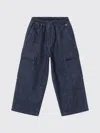 Il Gufo Cotton-blend Cargo Trousers In Blue