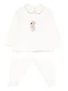Il Gufo Peter Pan-collar Pajamas Set In White