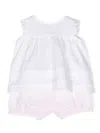 IL GUFO PINK AND WHITE LINEN TWO PIECE SET