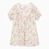 Il Gufo Floral Cotton Midi Dress In Multicolor
