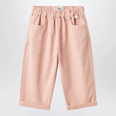 Il Gufo Pink Cotton Pants In Pattern