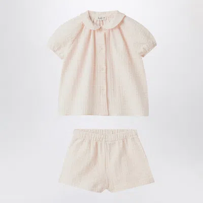IL GUFO PINK SET IN SEERSUCKER