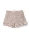 Il Gufo Tweed Shorts In Lilac