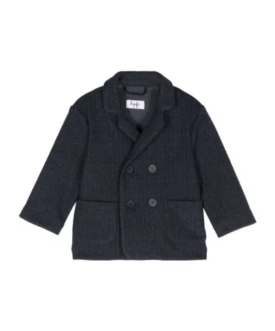 Il Gufo Pinstripe Double-breasted Blazer In Black