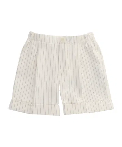 Il Gufo Pinstripe Shorts In White