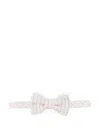 Il Gufo Pinstriped Bow Tie In White