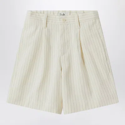 IL GUFO PINSTRIPED COTTON BERMUDA SHORTS