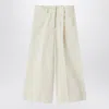 Il Gufo Pinstriped Cotton Pants In White