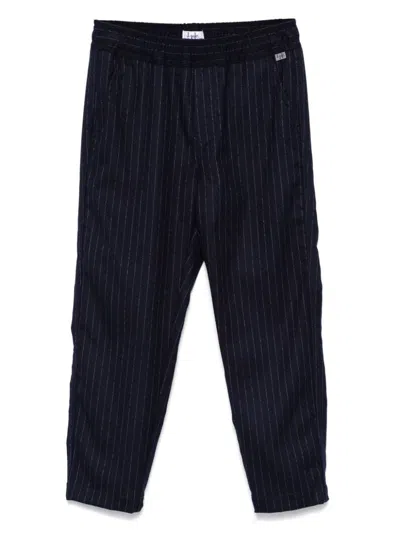 Il Gufo Kids' Pinstriped Trousers In Blue