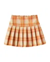 Il Gufo Plaid-check Pleated Miniskirt In Nude