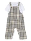 Il Gufo Plaid-check Print Two-piece Set In Grey