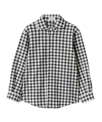 Il Gufo Kids' Plaid Shirt In Blu