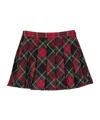 Il Gufo Tartan Check Skirt In Black