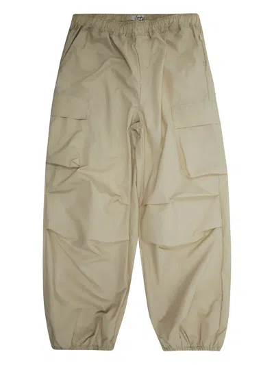 Il Gufo Kids' Pleat-detail Cargo Trousers In Neutrals