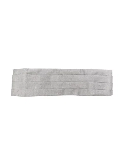 Il Gufo Kids' Pleat-detail Cummerbund In Grey