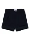 Il Gufo Pleat-detail Shorts In Blue