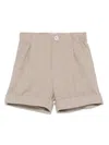 Il Gufo Pleat-detail Shorts In Brown