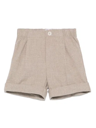 Il Gufo Babies' Pleat-detail Shorts In Brown