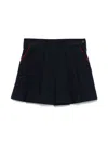 Il Gufo Pleat-detail Skirt In Blue