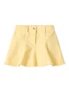 Il Gufo Pleat-detailing Mini Skirt In Yellow