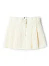 Il Gufo White Milk Skirt In Denim In White