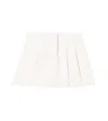 Il Gufo Pleated Cotton Skirt In White