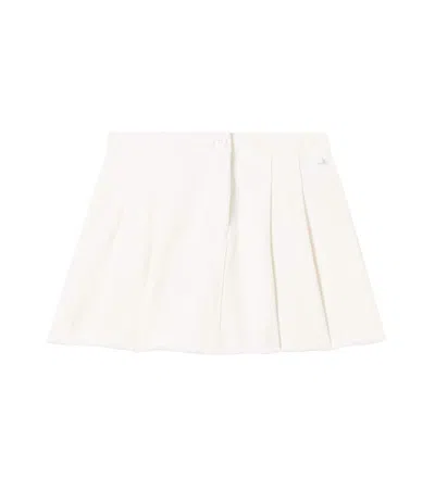 Il Gufo Kids' Pleated Cotton Skirt In White