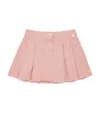 Il Gufo Pleated Denim Skirt In Pink