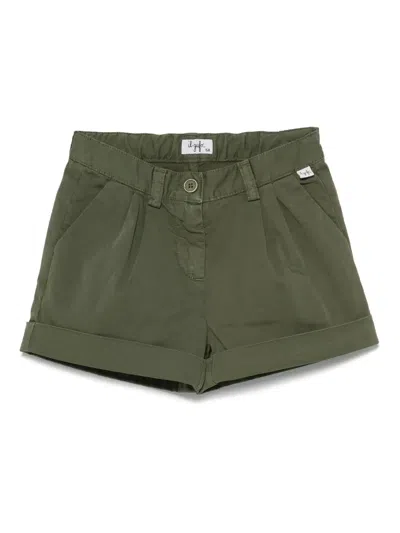 Il Gufo Kids' Pleated Shorts In Green