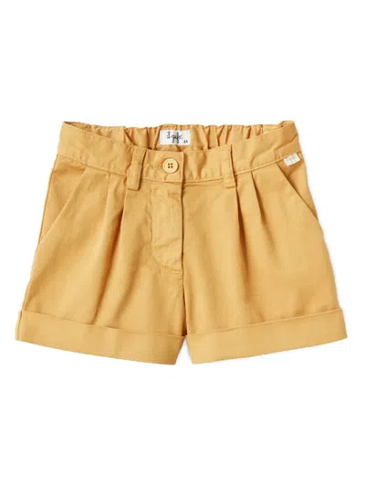 Il Gufo Kids' Pleated Shorts In Yellow