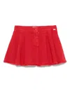 Shop Il Gufo Pleated Skirt In 红色