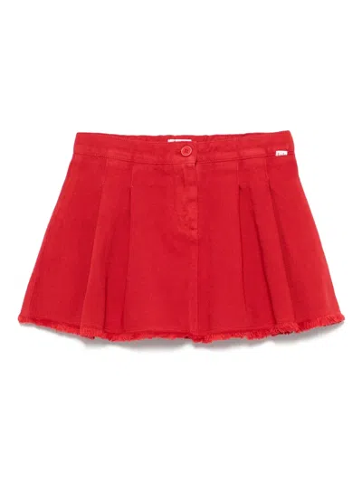Il Gufo Babies' Pleated Skirt In 红色