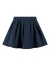Il Gufo Pleated Skirt And Sweatshirt Set In Blue