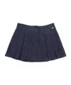 Il Gufo Pleated Denim Skirt In Blue