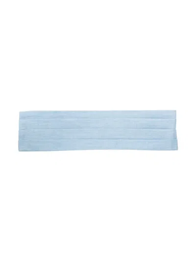 Il Gufo Kids' Pleated Slub Cummerbund In Blue