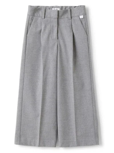 Il Gufo Kids' Pleated Trousers In Grey