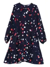 Il Gufo Polka-dot Dress In Blue