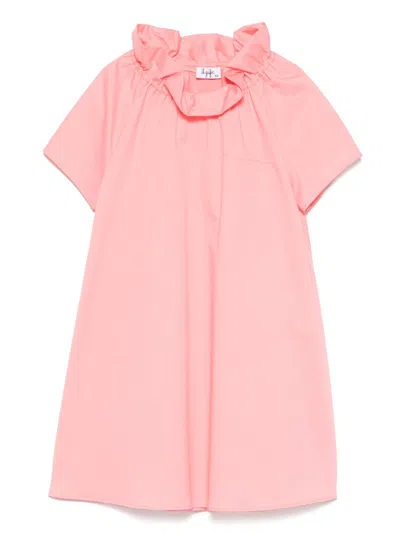 Il Gufo Kids' Poplin Dress In 粉色