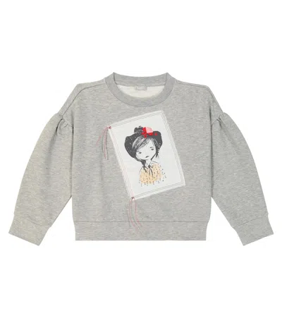 Il Gufo Kids' Printed Cotton-blend Jersey Sweatshirt In Multicoloured