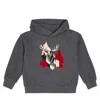 Il Gufo Reindeer Printed Cotton Hoodie In Multicoloured
