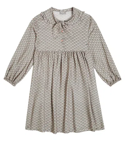 Il Gufo Kids' Printed Dress In Blue