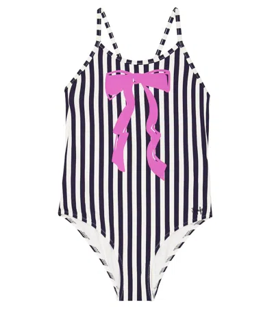 Il Gufo Kids' Printed Swimsuit In Blue