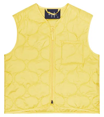 Il Gufo Kids' Puffer Vest In Yellow
