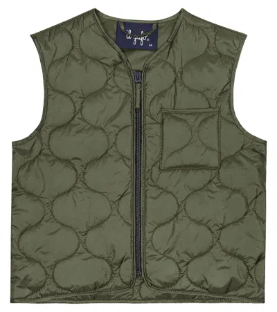 Il Gufo Kids' Puffer Vest In Green